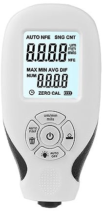 EBAYTV Fühlerlehren Digitale Hintergrundbeleuchtung Automobil Film Dicke Meter Autolack Beschichtung Dicke Tester Messgerät Werkzeuge (Color : White, Size : A)