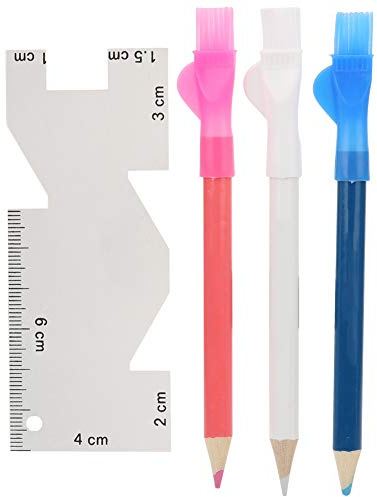 Penna da Sarto con Righello per Cucire in Metallo, Calibro Accurato per Macchina da Cucire, Ideale per gli Appassionati del Fai da Te Penna da Cucito con Righello in