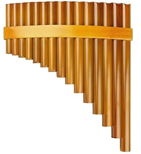 Panflöte Instrument 15 Pfeifen, Braune Panflöte G-Taste Panflöten Holzblasinstrument (Color : Left)