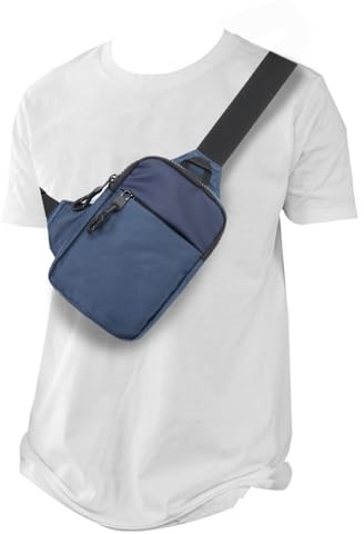 Schultertasche Heren/Damen, Mini Sling Chest Crossbody Brusttasche, Wasserdicht Umhängetasche Crossbag für Reise, Wandern, Radfahren, Laufen, Läufer, Workout
