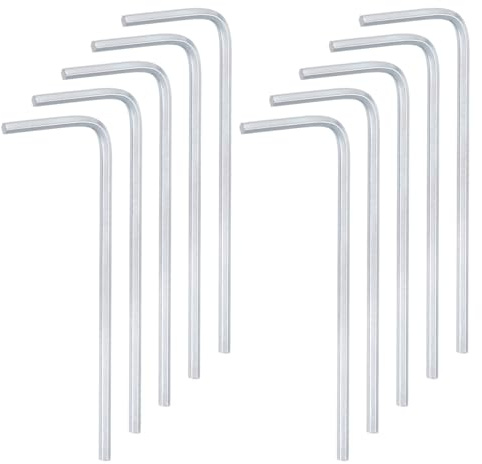 sourcing map 10pcs Hex Key Wrench 1.5mm L-Shape Hexagon Metric Wrenches Chrome Vanadium Steel Repairing Tool for Home Repair