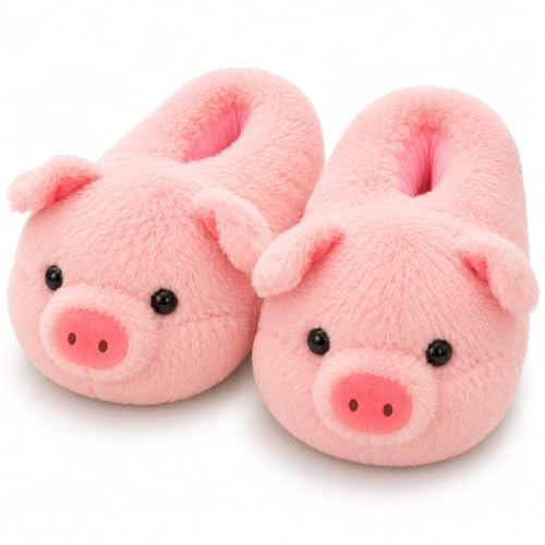 eBoutik Chaussons roses en forme de cochon pour Pâques et printemps - Chaussures antidérapantes - Cadeau fantaisie pour Pâques, fête des mères - Taille 38, rose, 39 EU