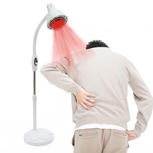 kangten Infrared Light Therapy, 275W 50-60 Hz Near Red Light Heat Lamp Pain Red Standing Lamp Set for Relieve Joinpt Pain and Muscle Aches