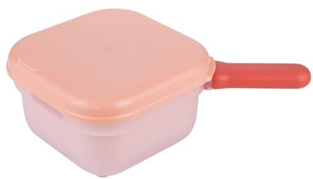 Suoumwa Cortador de Verduras con Cesta de Drenaje, Cesta de Drenaje de Verduras para de Cocina, Almacenamiento de Verduras para de Cocina Rosa