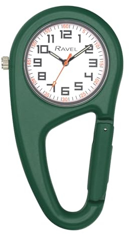 Ravel Belt Clip Carabiner Quartz Watch - Analogue Quartz - R1105.21 - Green