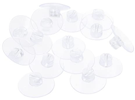 HOMOCONO 20pcs Suction Cup Light String Holder Slotted Clips, 4.3cm Flat Fixers for Windows and Kitchen, Smooth Wall Wire Pads for Christmas Fairy Lights