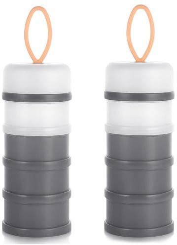 2 stycken mjölkpulver portionerare baby, 4 lager baby mjölkpulver behållare, mjölkpulverlåda, bärbar mjölkpulver, mjölkpulverdispenser, mjölkpulver förvaring