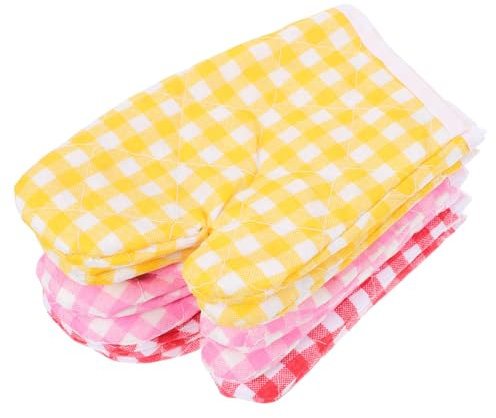 HEALSOPTHY 3pairs Boys and Girls Oven Mitts Heat Resistant Small Cotton Gloves for Microwave Baking Safe Boy Girl Play Oven Mitts Washable