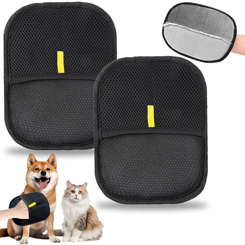 Cfcyhla Tierhaarentferner Handschuh, Fell Magnet Handschuh, Wiederverwendbare Handschuh Tierhaarentfernung Antistatische für Hunde & Katzen Wiederverwendbar