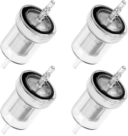 4 Stück Benzinfilter 8mm Kit,Benzinfilter RasenmäHer Universal,Benzinfilter Rasentraktor Fuel,Dieselfilter Inline,Benzinschlauch RasenmäHer Mit,Mann Filter,Kraftstofffilter,MotoröLfilter,Autoteile