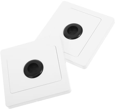 DIYEAH 2piezas Tapa de Roscado Placa de Pared para Enchufes Eléctricos Cubierta de Enchufe Decorativa Placa de Pared con Orificio para Cable para Pasar Cables Paredes Interiores