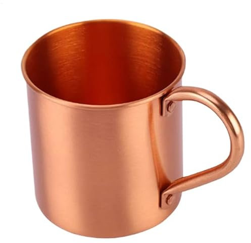 Solid Kupfergefäß - Maultierbecher, Getränkehalter | Kaltes Flüssigkeitsglas, Teeflasche, Ale -Krug, Gerollte Und Hohe Form, Die Für Dining Pub Event Utensil Entworfen Wurde, Vintage Style Leich