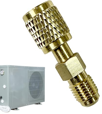 Moxeupon Raccord fileté pour réservoir de réfrigérant - Adaptateur pour systèmes de réfrigération de climatisation - Filetage inversé, raccord de 6 mm pour le remplissage des climatiseurs split