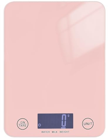 Balance alimentaire numérique bariatrique pour cuisine - 5 kg/5 g - 4 unités pour (utilisateur) (utilisateur) (utilisateur) (utilisateur) (utilisateur) (utilisateur) - Rose clair