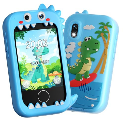 Kids Smart Phone 2.8 Touchscreen HD Dual Cameras Cell Phone for Kids, Toddler Learning Play Toys Phone with 16 Games, 16GB Card, Perfect Christmas Birthday Gifts for Boys Ages 3 4 5 6 7 8 9 10 11 12