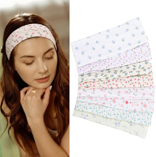 8 Pcs Headbands For Women's Hair, Elastic Head Band For Women Ladies Girls | Womens Headbands, Elastic Headband, Hair Bands For Women, Breathable, Stretch Fit, Sweat, Sports, Make Up, Yoga, Gym, Running