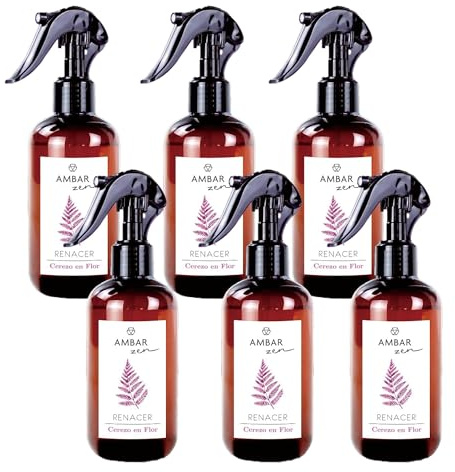 Panda Home Ambientador con Aromas Relajantes – Té Chai, Cerezo en Flor, Palo Santo y Ámbar – Fragancia para Hogar y Oficina-Cerezo en Flor-Pack 6 Unidades