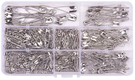 VALICLUD Épingles à Nourrice 450PCS en Fer Argenté Fermoir de Sécurité pour Vêtements et Tissu, Utiles pour Accessoires DIY