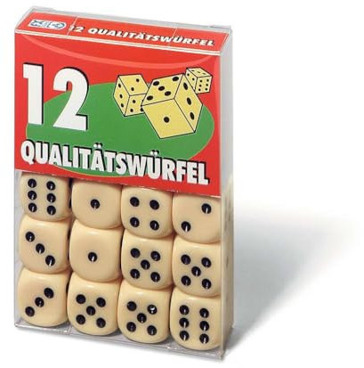 Ravensburger 27097-12 Würfel in Klarsichtbox, Spielzubehör, für die ganze Familie, Qualität
