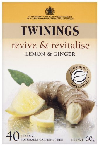 Twinings Tè al limone e zenzero 40 bustine di tè (confezione da 4, 160 bustine di tè)