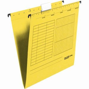 Falken 5 x Hängemappe UniReg Kraftkarton 230g/qm seitlich offen gelb