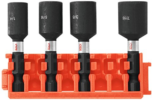 BOSCH CCSNSV17804 Juego surtido de 4 piezas de 1-7/8 pulgadas. Tuercas resistentes al impacto con clip para sistema de carcasa personalizada