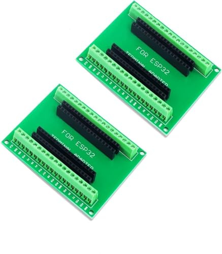 DUBEUYEW ESP32S Breakout Board GPIO 1 into 2 for 38PIN Wide Version ESP32 ESP-WROOM-32 Microcontroller Development Board 2.4 GHz Dual Core WLAN WiFi + Bluetooth 2-in-1(2 Pcs)