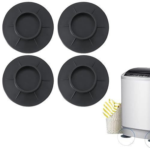 ZKSXOA 4 Patins Support Anti Vibrations pour Machine à Laver – Antidérapant Compatible avec Tous Les Appareils – Cale Amortisseur en Caoutchouc pour Lave Linge