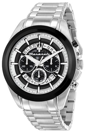 Maserati Herrenuhr, Chronograph, Analog, Stahlarmband, Traguardo Kollektion – R8873612059