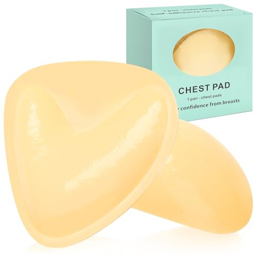 xinrongda Sticky Bra Pads Inserts, Adhesive Push Up Bra, Double-Sided Adhesive Nipple Cover, Reusable & Washable, Silicone Stick On Boost Cups for Women Girls Bra Any Cup Cover(AB)