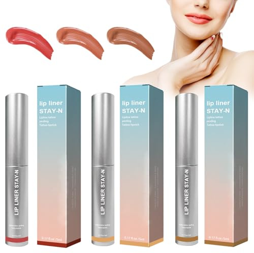 Crayon Levre Amovible,Crayon à Lèvres Pelable,Crayon Contour Levre,Crayon à Lèvres Imperméable Amovible,Plump Lip Liner,Longue Tenue pour Lèvres Repulpées Pas Facile à Décolorer(3 Couleurs)