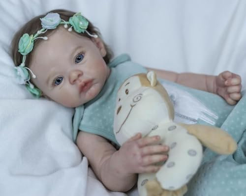 Annao Realistische Baby Puppen 18 Zoll Wie Echte Baby Neugeborene Puppe Mädchen Reborn Puppen Lebensechte Weiche Reborn Kleinkind Puppen Real Life Baby Puppe Geschenk Für Alter 3+