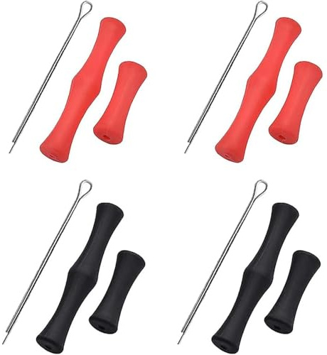 RSYHVG 4Pcs Finger Guard Bow Useful Archery Bowstring Finger Protector Soft Reusable Silicone Archery Finger Protector Bow Archery Finger Guard(Black Red)