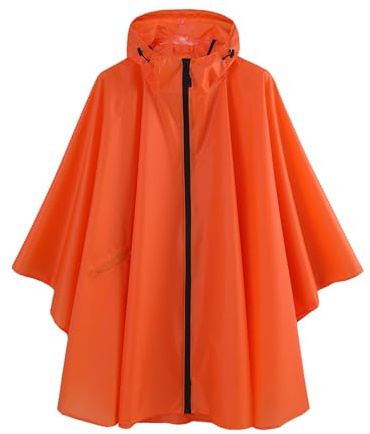 pvucpot Poncho de Pluie Imperméable Multifonctionnel 3 en 1, Léger Cape de pluie pour vélo avec capuche Femme, Réutilisable Poncho de Pluie avec Poche pour Camping Randonnée Pêche