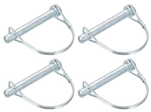 QUARKZMAN 4 Stück Rohrklappsplinte 9.5x70mm Splinte Rohre 3/8 Dia Anhängerkupplung Stift, 2-3/4 Langer Kupplungsstift Schaft Sicherungsstift für Landwirtschaftliche Anhänger und Garten