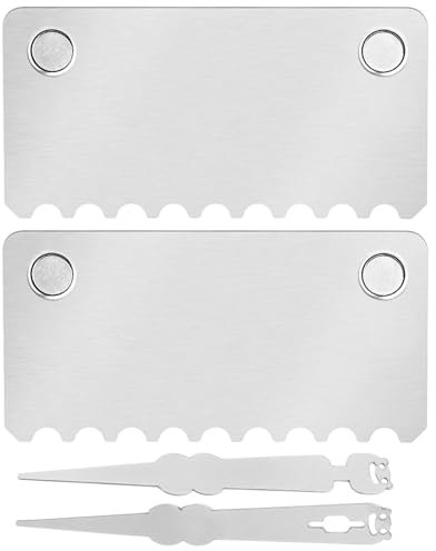 Griddle Grease Gate, Stainless Steel Rear Food Filter Mesh Screen Blocks, Food Mesh Screen Blocks Foods from Falling into Rear Grease Trap,Universal Fit for Stone Flat Top Griddle