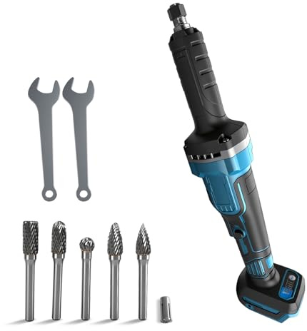 Akku-Schleifer, kompatibel mit Makita 18V-Batterien, bürstenloser Schleifer mit 6 mm Hartmetall-Frässtift, 24000 U/min für Rostentfernung, Schleifen, Polieren