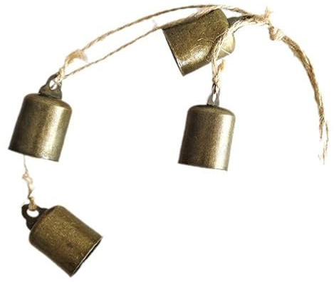 Ratpzou Campanas de Navidad Decorativas | Decoracion De Pared De Campanillas Vintage - Decoraciones Navideñas Campanillas De Viento para Hogar, Jardín, Balcón, Granja, Patio Y Porche Interiores Y