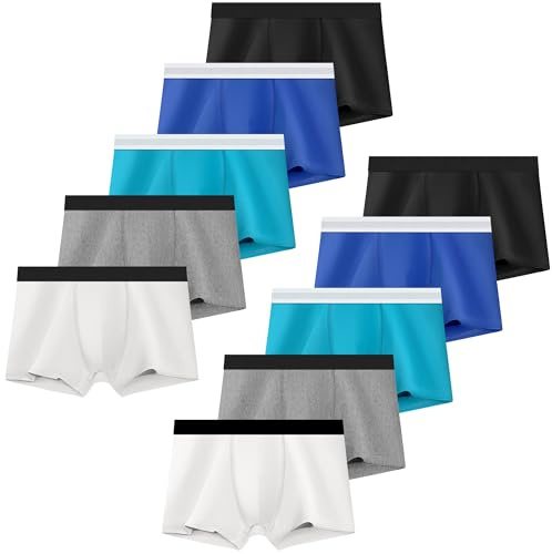 Desanlapi Pojke boxer bomull barn mjuka andningsbara boxershorts för pojkar komfort stretch 8 till 16 år set med 5/10