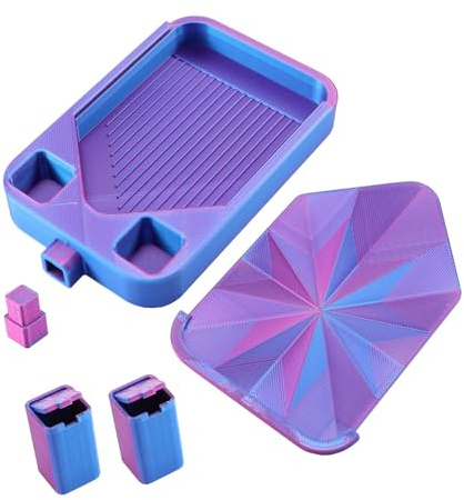 Perfeclan Bandeja para Pintura de Diamantes, Bandeja para clasificar Cuentas, Organizador de Diamantes de imitación para Crear Obras de y Pasatiempos, Azul Púrpura