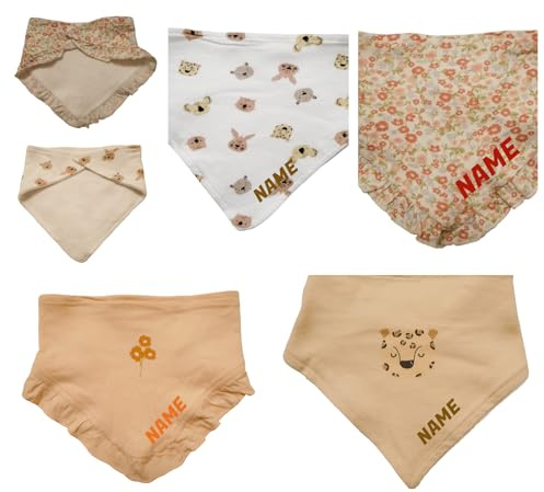 Handmade Baby Kinder Halstuch Dreieckstuch personalisiert Name Jersey Frottee Baumwolle