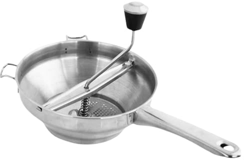 Stainless Steel Rotary Food Mill with Handle Wall Hanging – Hand Crank Multi-Purpose Food Mill for Canning Tomato Sauce Applesauce Potato