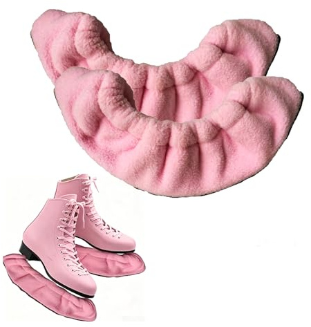 1 Pair Ice Skate Blade Covers Protector, Winter Skate Guards for Men Women Boys Girls, Elastic Skate Covers Soft Plush, Ice Skate Soakers, Ice Skating Accessories for Ice Hockey & Figure Skates