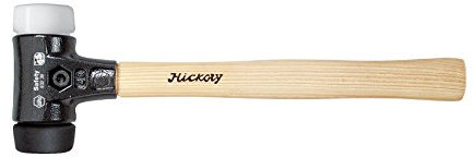 Wiha Martillo de cara blanda Safety de dureza media/muy duro con mango de madera Hickory, cabezal redondo 50, 360 mm (26659)