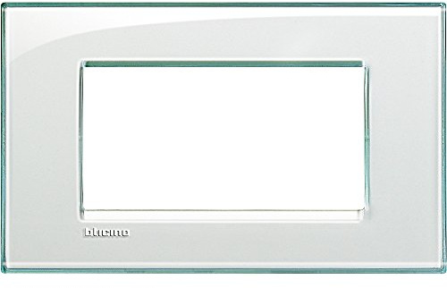 Legrand - Bticino livinglight - Placa 4 módulos aguamarina