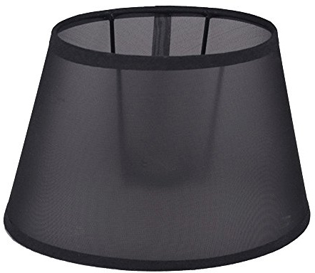 Lampenschirm für Tischleuchte in Oval Transparent Schwarz TL 24-16-16