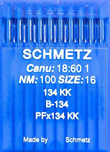 SCHMETZ 10 (Rundkolben) Nähmaschinen Nadeln System 134 KK (Industrie) NM 100 Size 16