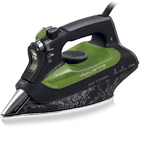 Rowenta Eco Intelligence Fer à repasser vapeur, 2500 W, Technologie exclusive brevetée de la semelle, Débit vapeur continu 45 g/min, Fonction pressing 180 g/min, Défroissage vapeur vertical DW6030D1