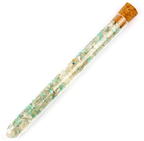 Aqua Lapis® Edelsteinstab Premium Vitalität Bergkristall Amazonit Edelsteinwasser M - 160x16mm