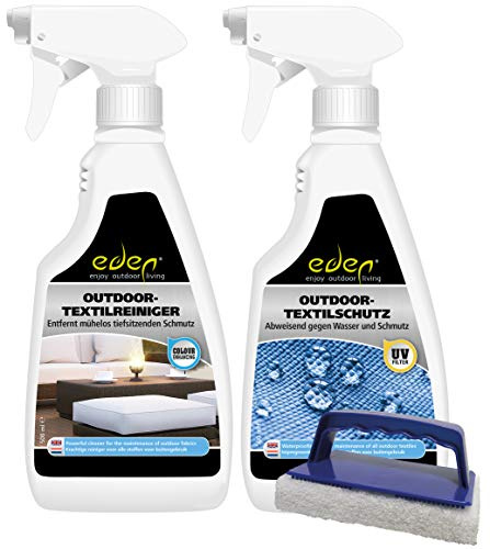 Eden Pflegekit für Außentextilien wie SenoTex, Sunbrella, Texfabric, Nanotex, Olefin, Soltex, Silvertex und Stofplus